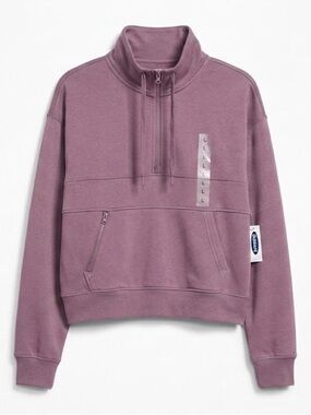 NWT Old Navy Active Quarter-Zip Pullover Sweatshirt - Mauve/Rose - Size L